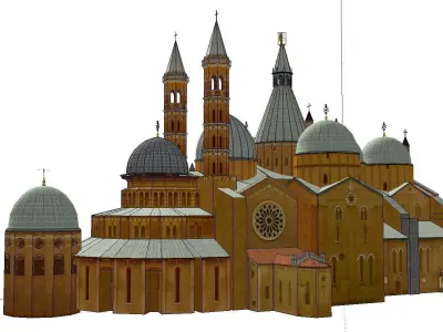 Architecture-Religion-God-Culture-Temple-042 church with spir... 3D model