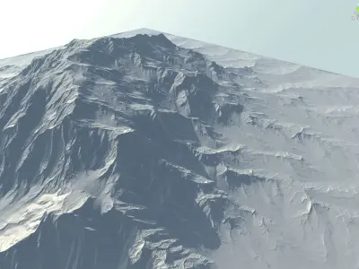 Massive Mountain with Crates 3D model