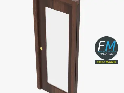 Sliding glass door 1 3D model