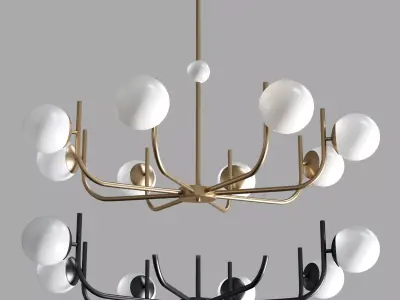 Maytoni Pendant Lamp Rendez-vous gold and black Low-poly 3D model