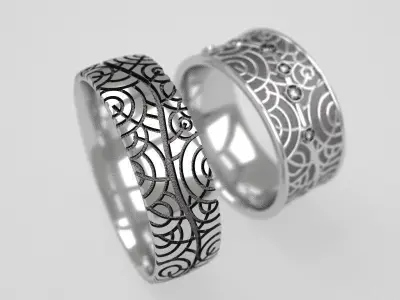 Tree wedding rings - original 3D print model