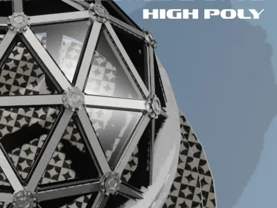 Crome dome gazebo 3D model