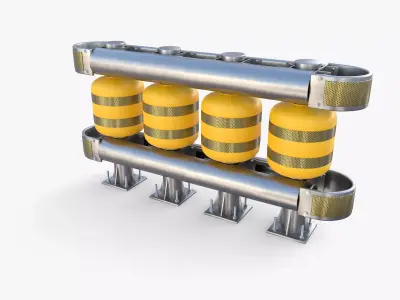 Tileable rolling barrier v2 3D model