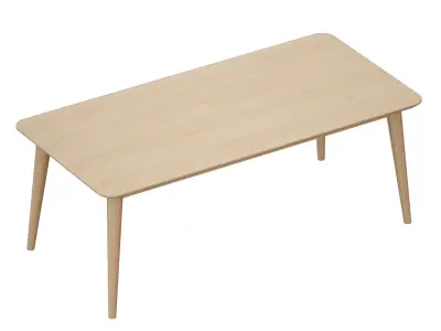 Tate Sand Extendable Midcentury Dining Table Crate and Barrel 3D model