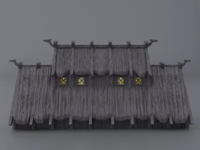 Viking Meadhouse Tabletop Terrain 28 mm 3D print model