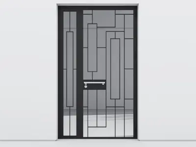 Aluminium door 291 3D model