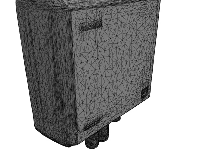 Modern Electric Tankless Water Heater Low-poly 3D model