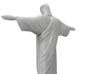  Christ the Redeemer Statue PBR Metalness Scan Based 