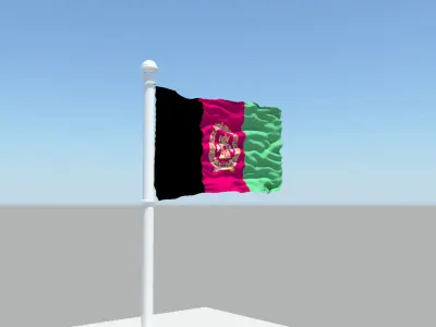 Afghanistan Flag 3D model