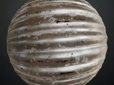 Rusted Var Metal Corrugated PBR Seamless Texture