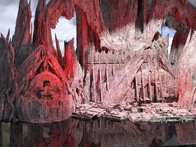 Warlock Dark Cliffs Kit bash 1  3D model