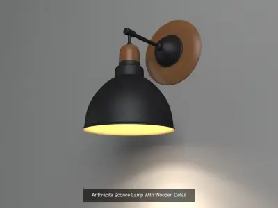 Anthracite Lamps Set 3D Model Pack