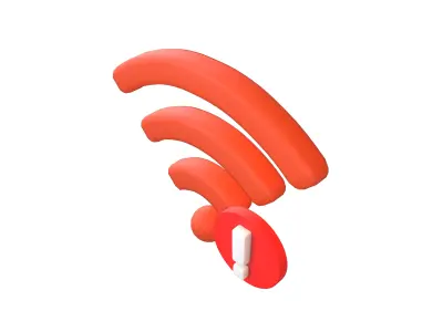 Wifi Problem Symbol v1 004 Low-poly 3D model