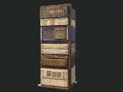 Old Server Low-poly 3D model
