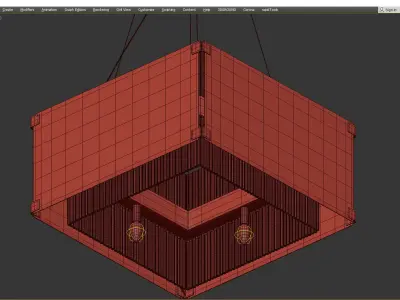 Troy Apollo 8 Light Chandelier Low-poly 3D model