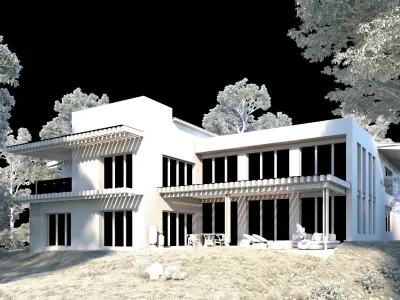 House Eli Exterior Scene low poly Low-poly 3D model