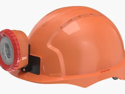 Miner Helmet With Lamp 3D model