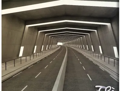 URBAN TUNNEL SECTION 3D model