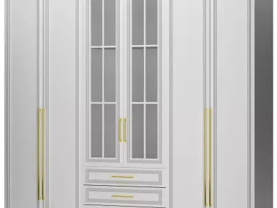 wardrobe closet composition furniture 03 3D model