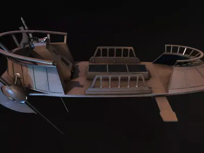 Desert Skiff Star wars 3D model
