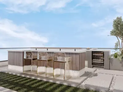 Roof Outdoor Landscape with Modern Design 3D model