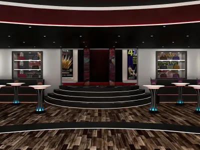 Vibrant and Dynamic Nightclub Design Low-poly 3D model