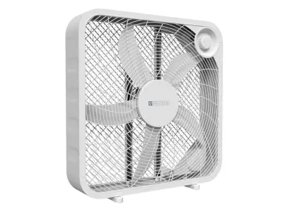 Modern Box Floor Fan White Utilitech Style Portable Ventilator Low-poly 3D model