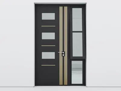Aluminium door 283 3D model