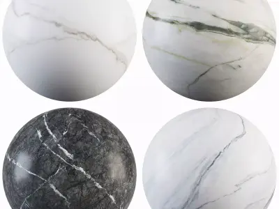 Marble 58 - Bella-Calacata Emerald-Marquina Gray-cool Texture