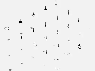 Ceiling lamps - Pack of revit families 3D model