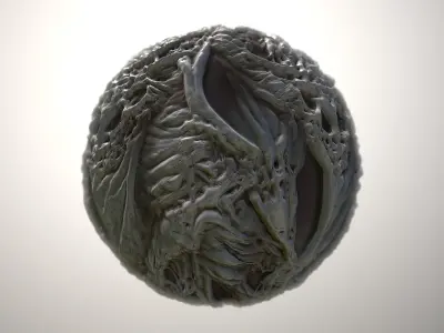 Material Skin Monster 7 Seamless PBR Texture Texture