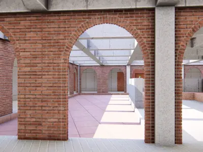 UNIVERSITY CAMPUS SKETCHUP MODEL Low-poly 3D model