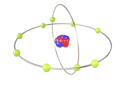 Fluorine Chemical Element v2 003 Low-poly 3D model