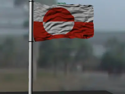 Greenland flag 3D model