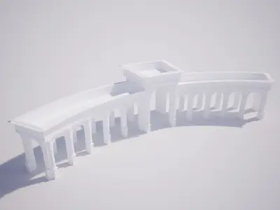 Classical Arch Gate 3D model