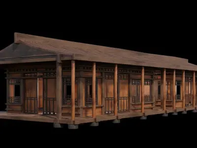 Medieval Houses 27- 4K Textures Game Ready Low-poly 3D model