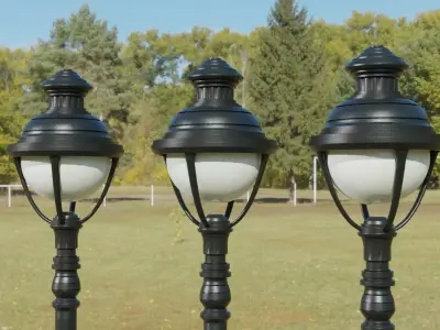 street light Low-poly 3D model