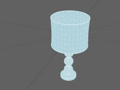 Vintage table lamp Low-poly 3D model purchase