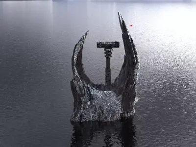 Zora perch stone 2 3D 3D model