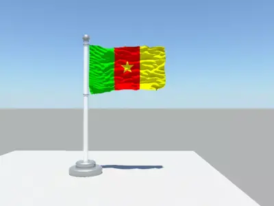 Cameroon flag 3D model