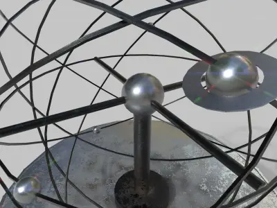 World Clock Berlin Alexander Platz np1 Low-poly 3D model