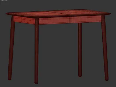 TABLE GLIMPS WALNUT 3D model
