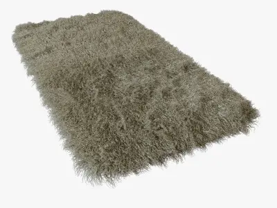 Tibetan sheepskin olive 3D model