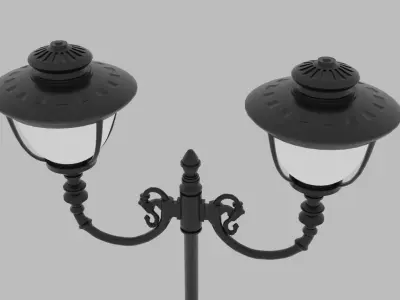 Street light Low-poly 3D model