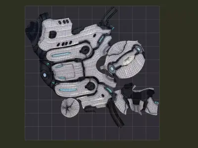 Hellvector Low-poly 3D model