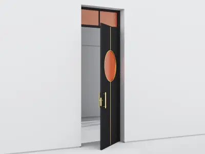 Aluminium door 340 3D model