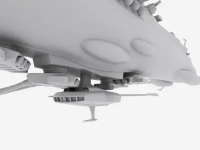SCI FI Space Battleship Yamato 3D model 3D model