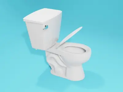 bathroom toilet Low-poly 3D model