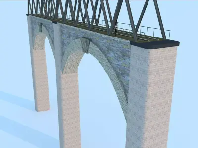Train Bridge Max 2011 3D model