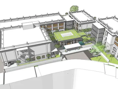 COLONIAL STYLE HOTEL 3D model